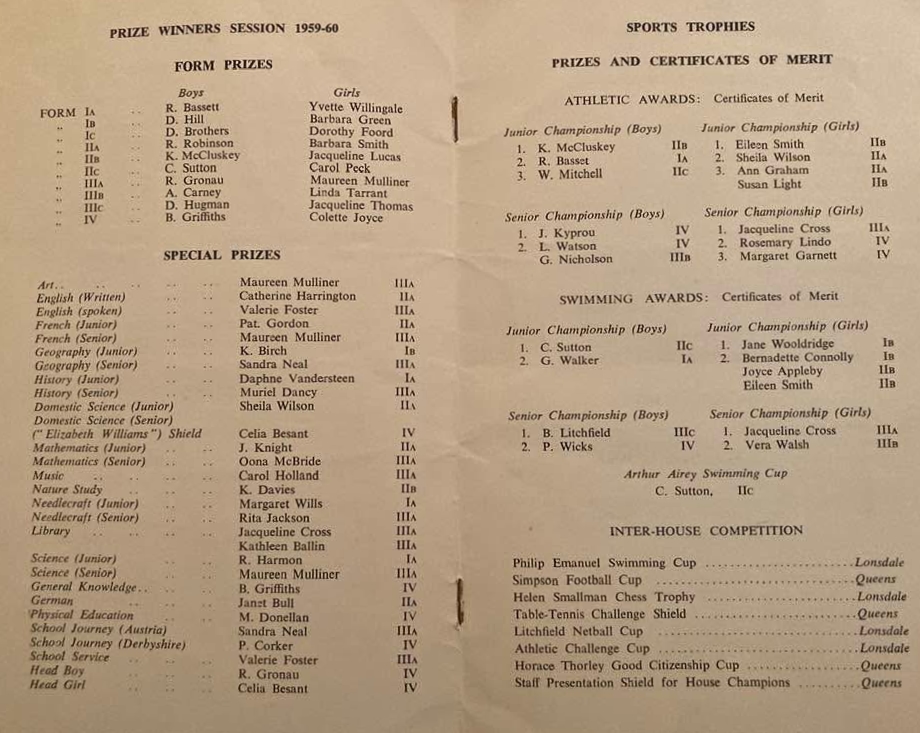awards 1959-60